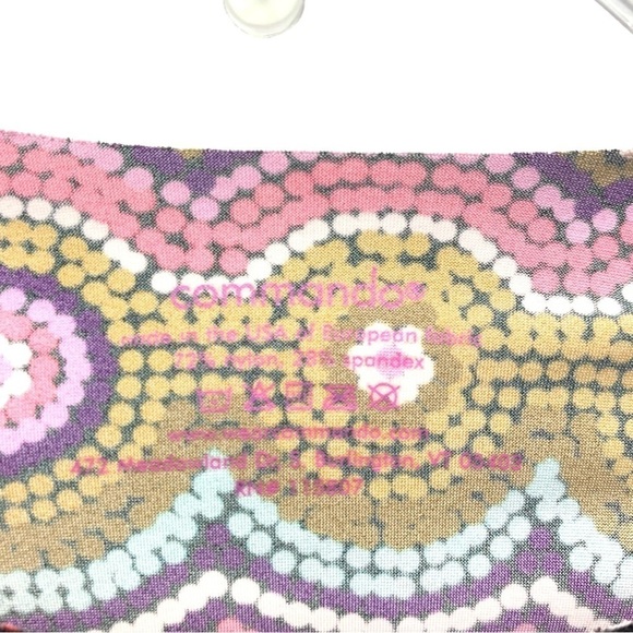 Commando Spandex Blend Pink All Over Print Long Sleeve Stretch Shirt Athleisure - Picture 3 of 4